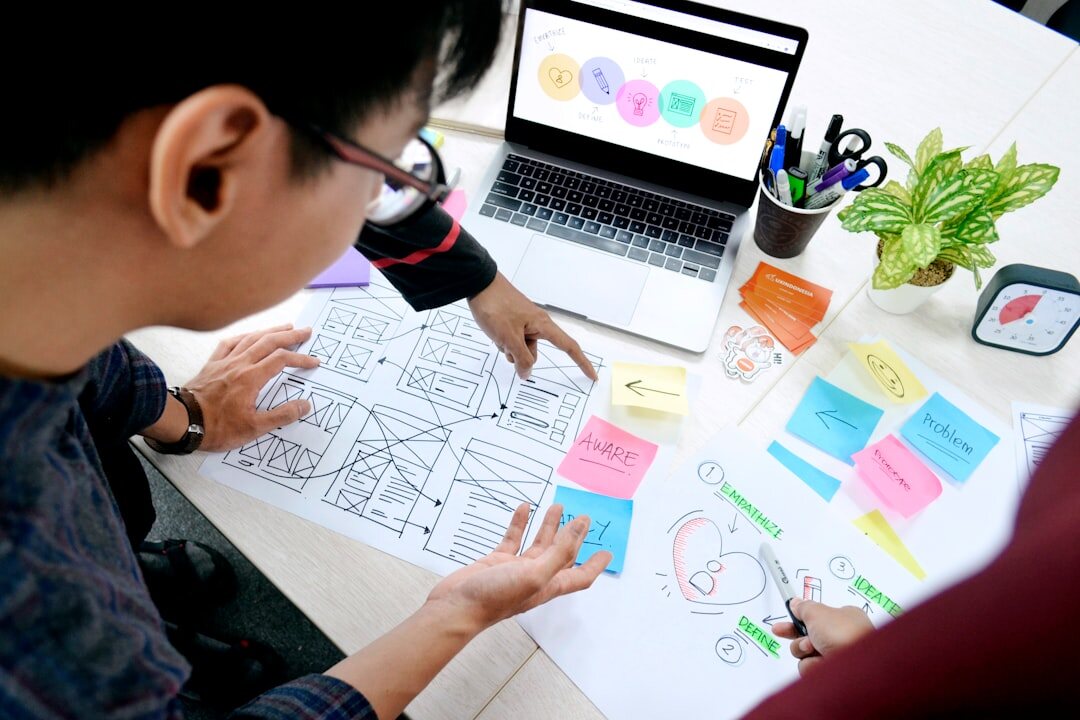 editor reviewing design